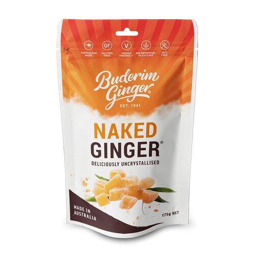 Buderim Uncrystallised "Naked" Ginger - 175g