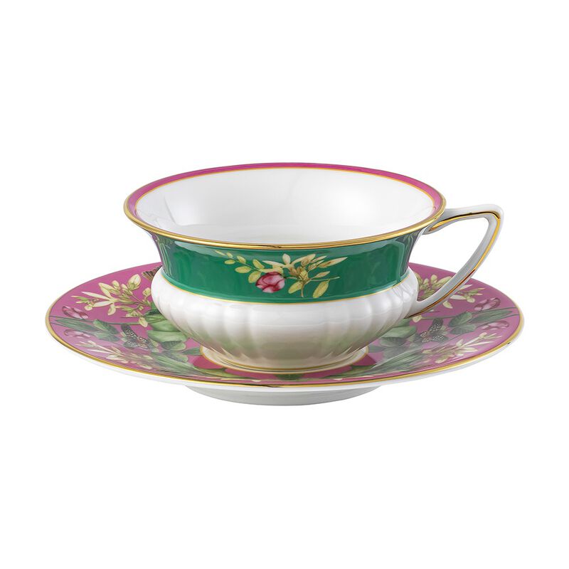 Wedgwood Wonderlust Pink Lotus Teacup & Saucer 140ml image number 0