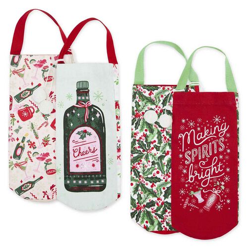 DII Holiday Cheer Wine Gift Bag