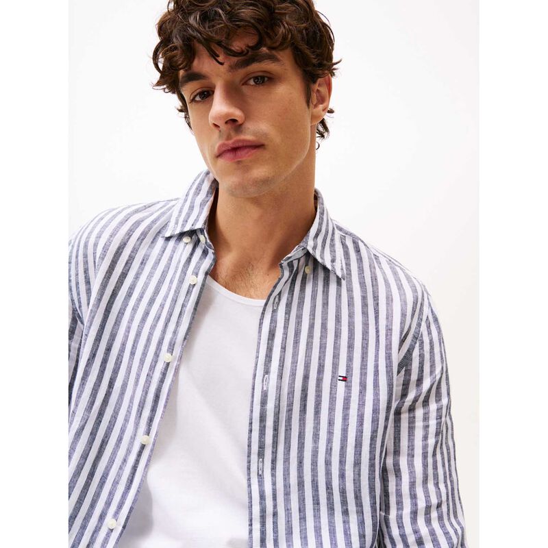 Tommy Hilfiger Regular Fit Stripe Linen Shirt image number 2