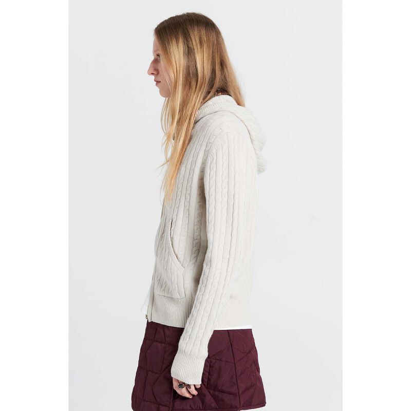 Karen Walker Campus Cable Knit Hoodie image number 2
