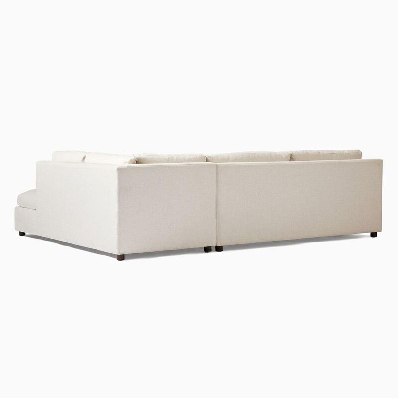 West Elm Marin Ra Sofa + La Terminal Chaise Dove image number 1