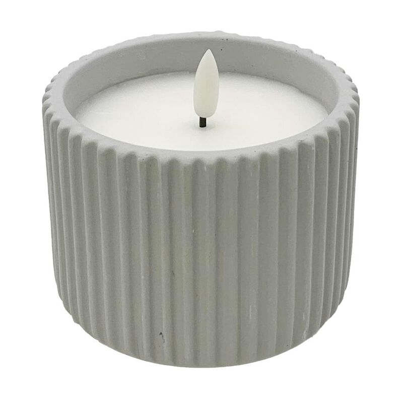 Stellar Haus Ash Cement Blend AAA LED Candle 9cm image number 0