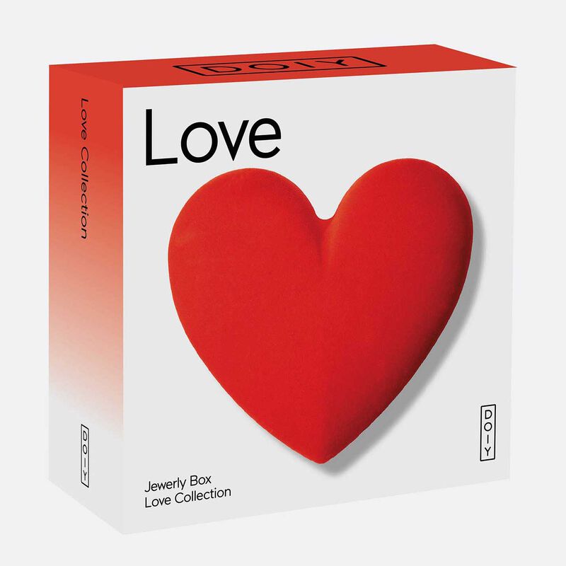 DOIY Love Velvet Storage Box Red image number 2