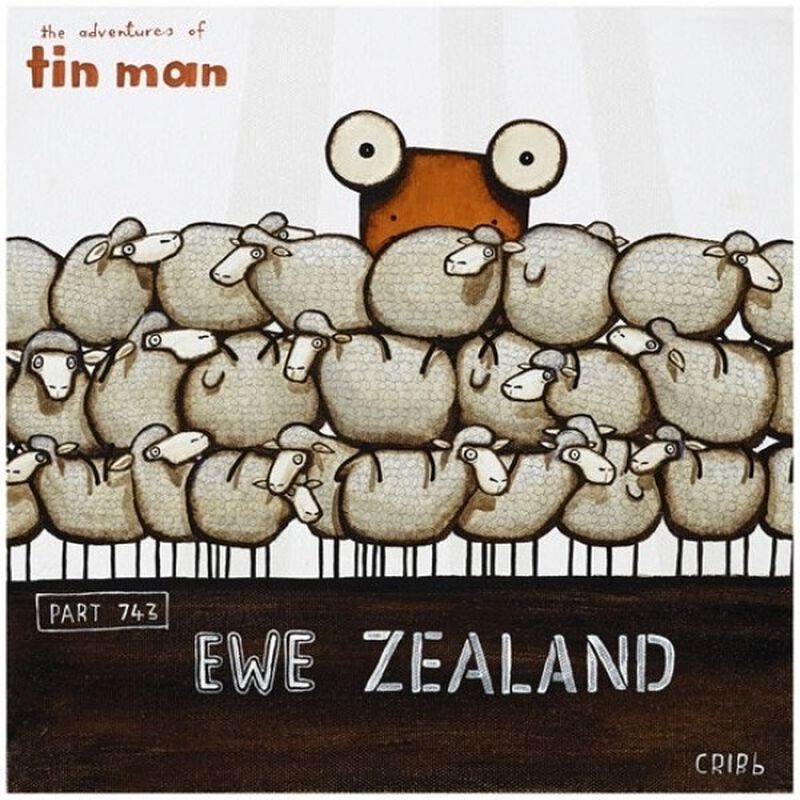 Tin Man Ewe Zealand 1 Box Frame 30x30cm image number 0