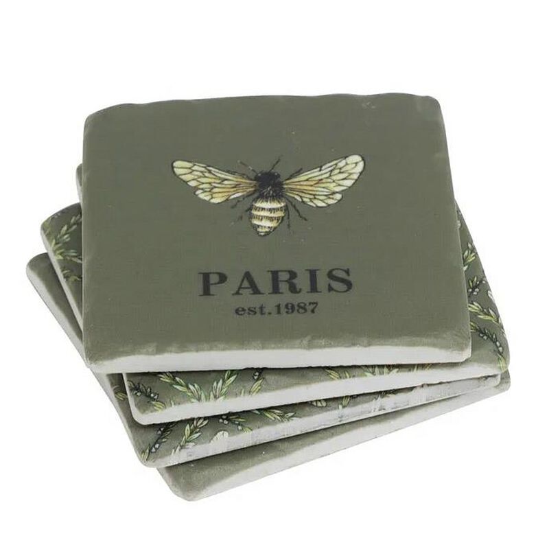 French Country Set of 4 Bee Hive Coasters image number 0