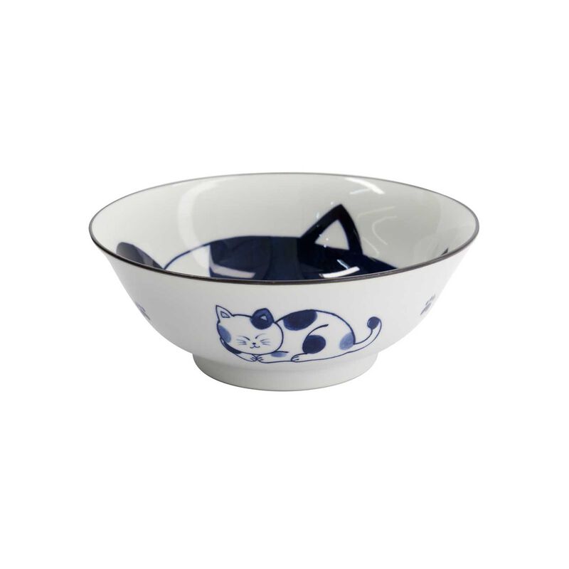 Tokyo Design Studio Kawaii Cat Neko Ramen Bowl 20x7.5cm image number 0