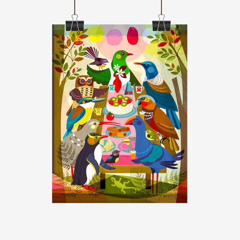 Party In The Forest Tea Towel image number 1