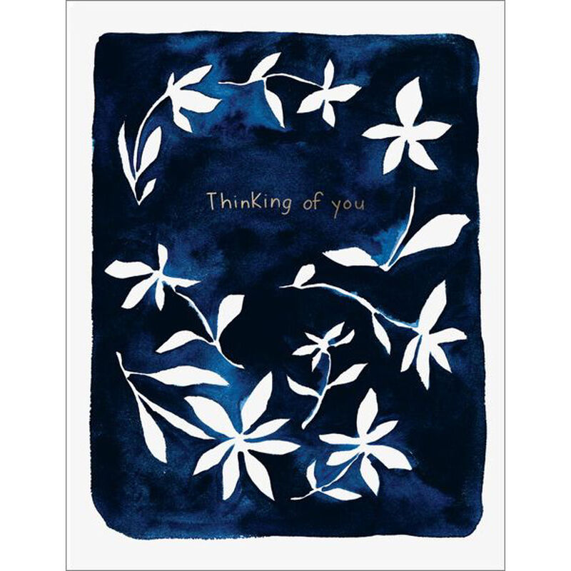 Indigo Flowers Foil Card image number 0