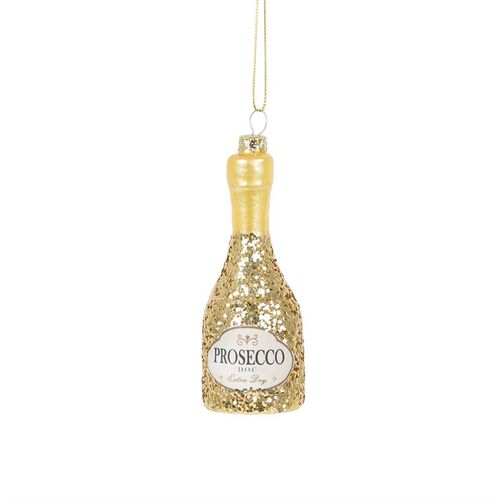 Sass & Belle Lets Celebrate Glitter Prosecco Bottle Shaped Bauble