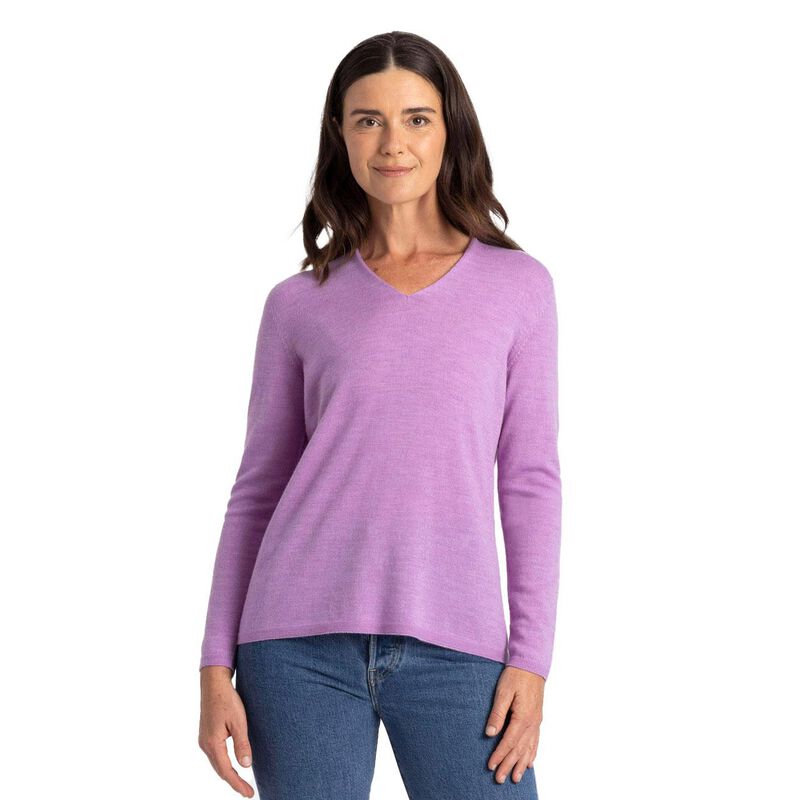 Royal Merino Classic High V Jumper image number 3