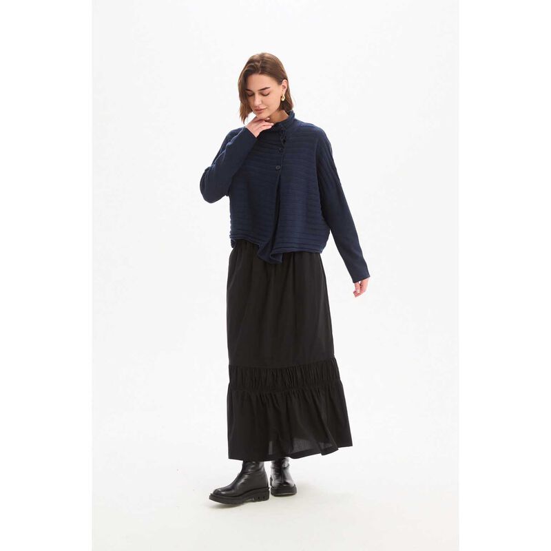 TIRELLI Cowl Neck Button Knit Jumper image number 3