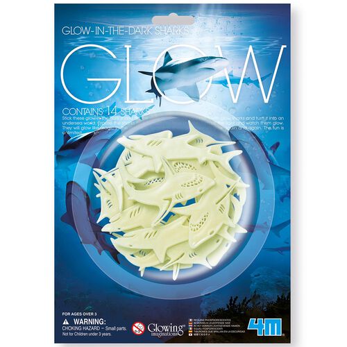 Voodle Glow In The Dark Sharks 14 Pack