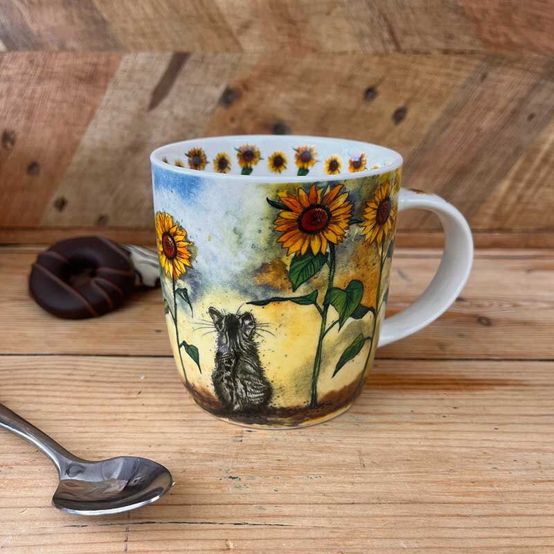 Alex Clark Cat And Sunflowers Mug image number 1