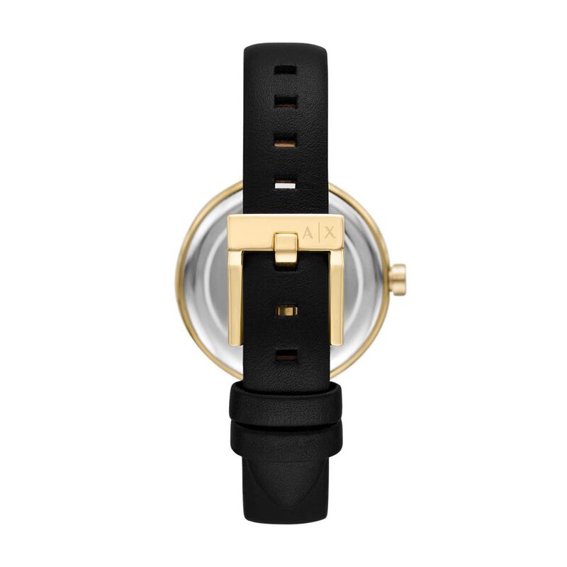 Armani Exchange Two-Hand Black Leather Watch AX5833 image number 1