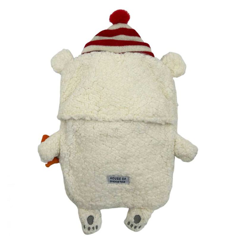 House Of Disaster Polar Bear Hat Hot Water Bottle image number 2