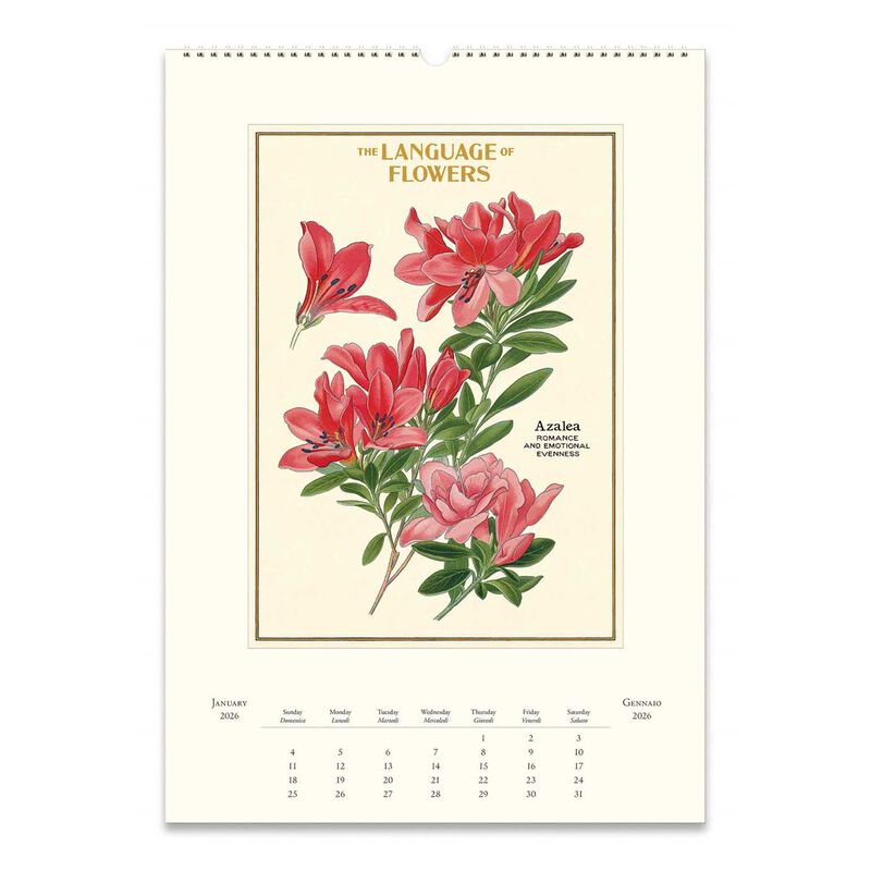 Cavallini Language of Flowers 2026 Wall Calendar image number 1