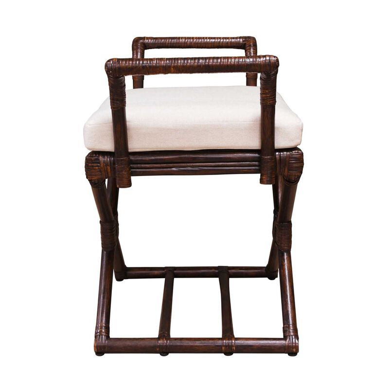 PLANTATION Amara Stool w Cream Seat Cushion - Chocolate image number 2