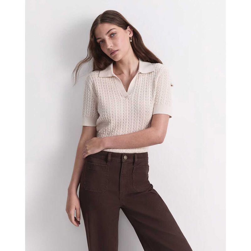 Sportscraft Elka Pointelle Polo Knit image number 6