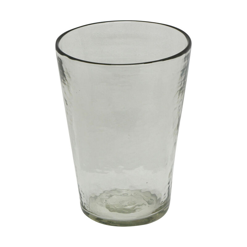 French Country Dappled Clear Conical Vase image number 1