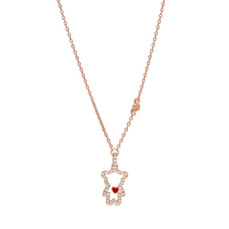 Emporio Armani 14K Rose Gold-Plated Brass Pendant Necklace image number 1