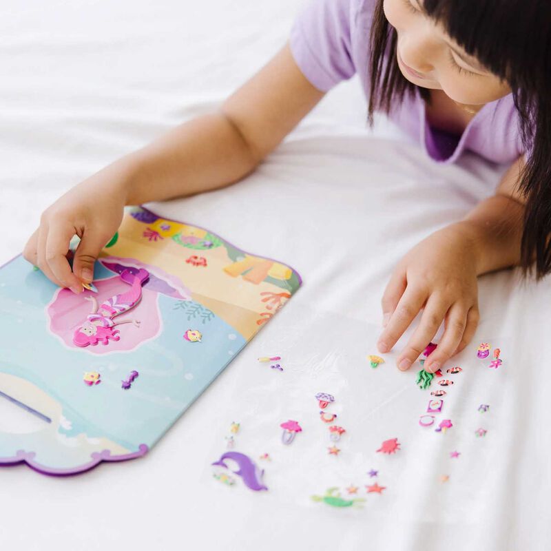 Melissa & Doug Reusable Puffy Sticker Play Set - Mermaid image number 1
