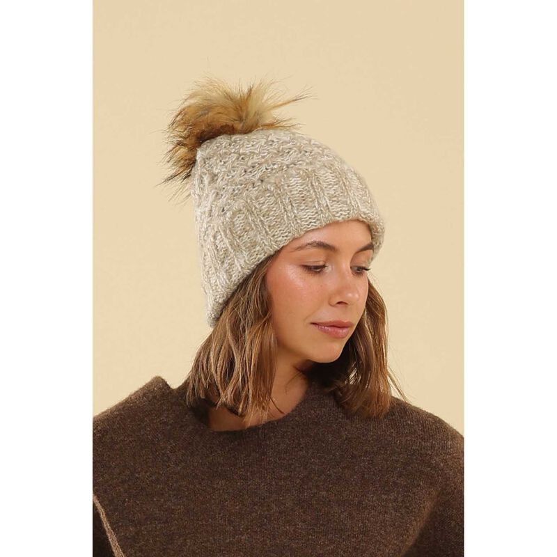 Morgan & Taylor Olive Cable Beanie image number 1