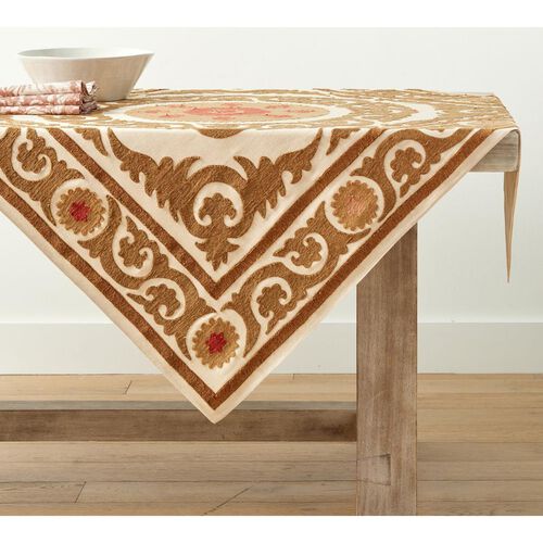 Pottery Barn Neila Suzani Embroidered Tablecloth