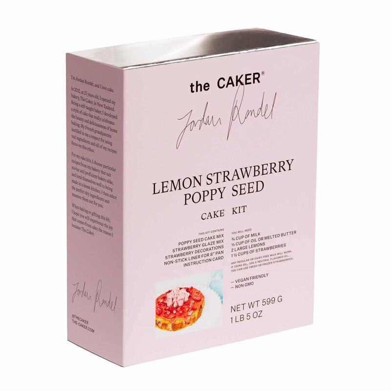 The Caker Lemon Strawberry Poppy Seed Cake Kit 599g image number 0