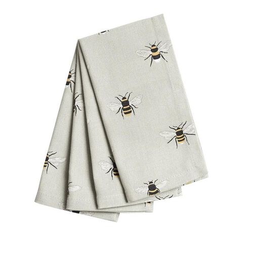 Sophie Allport Napkins Embroidery Edge Set Of 4 - Bees