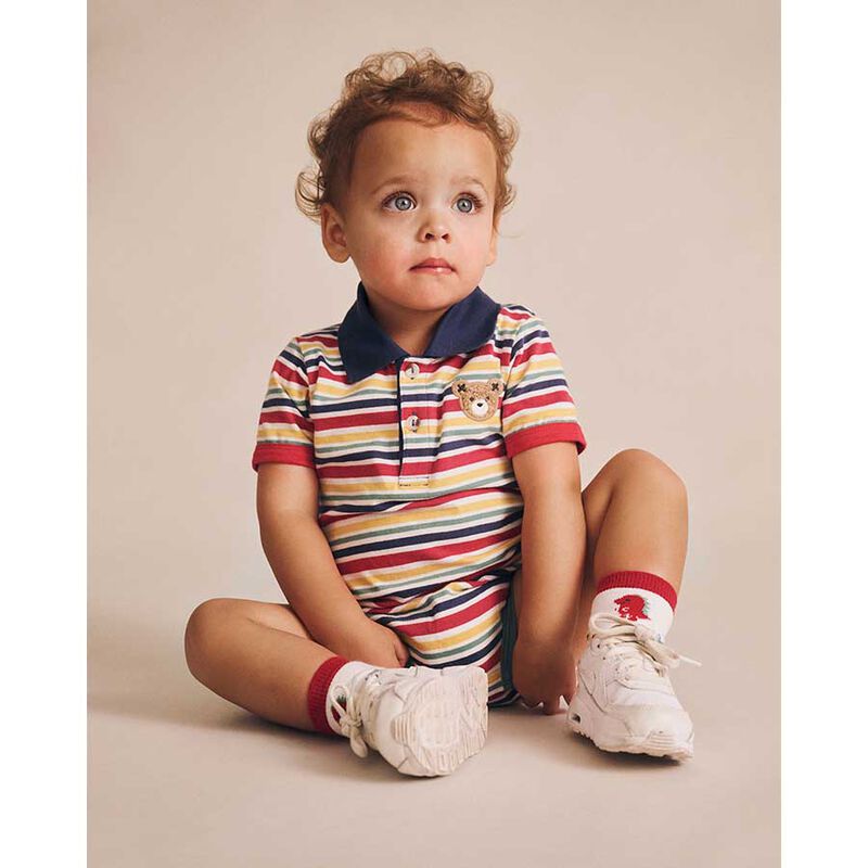 Huxbaby Preppy Polo Romper image number 1