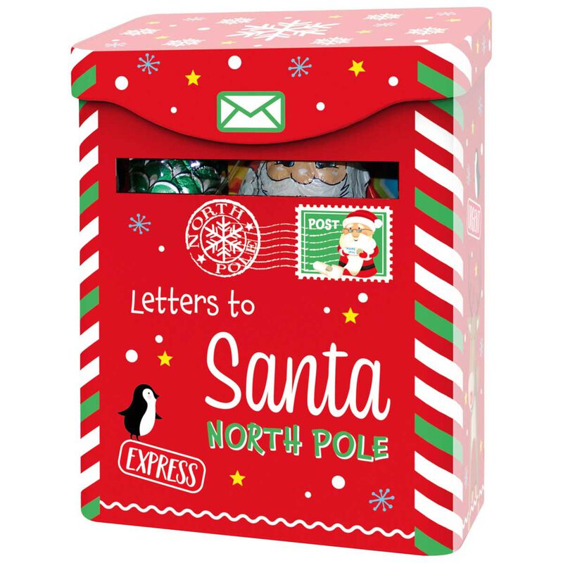 Windel Xmas Tin Mailbox with Chocolate Bar Fruit Gummies And Chocolate 132g image number 1
