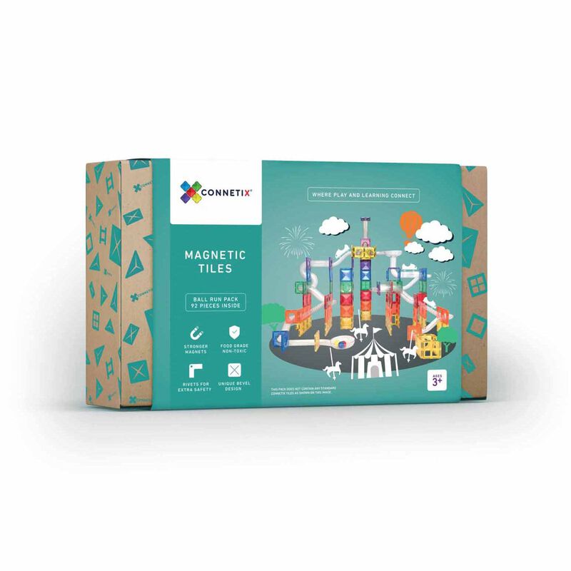 Connetix Tiles 92 Piece Ball Run Pack image number 0