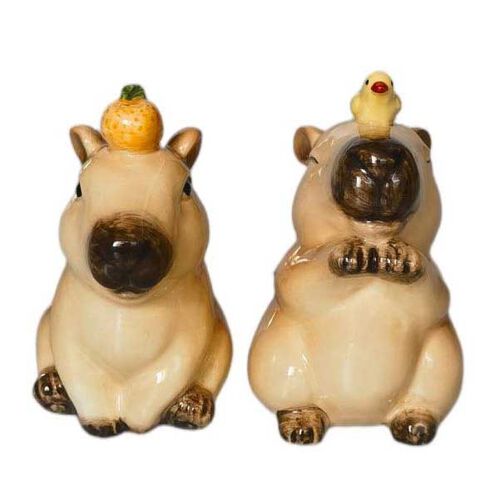 Urban Products Capybara Salt & Pepper Shakers Brown 9cm