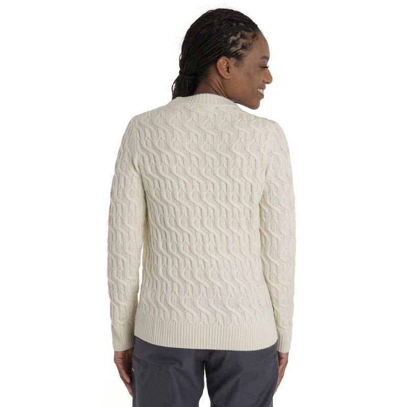 Icebreaker Womens Merino Cable Knit Crewe Sweater image number 1