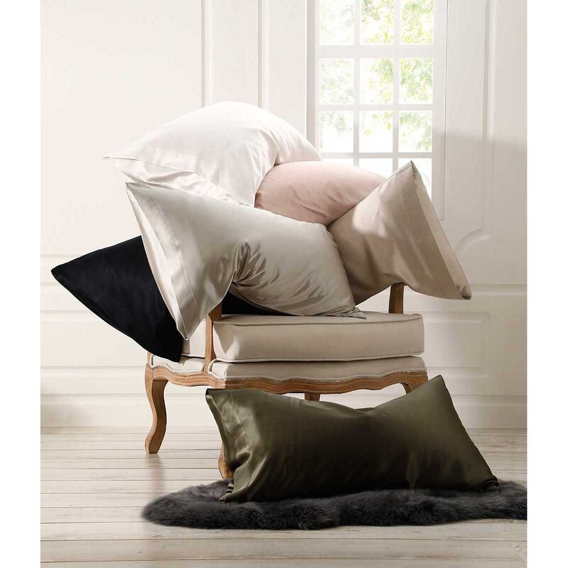 MM Linen Silk Pillowcase - Ink image number 1