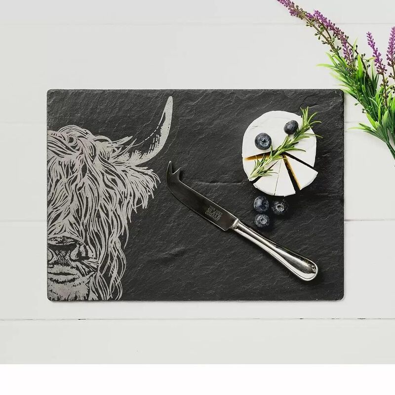 Selbrae House Cheese Board & Knife Set - Highland Cow image number 2