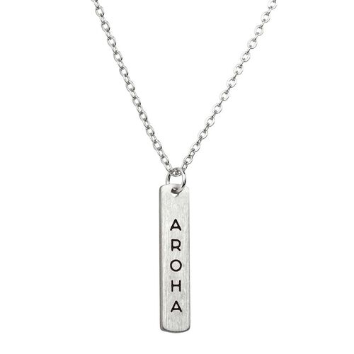 Little Taonga Te Reo Aroha Necklace - Silver