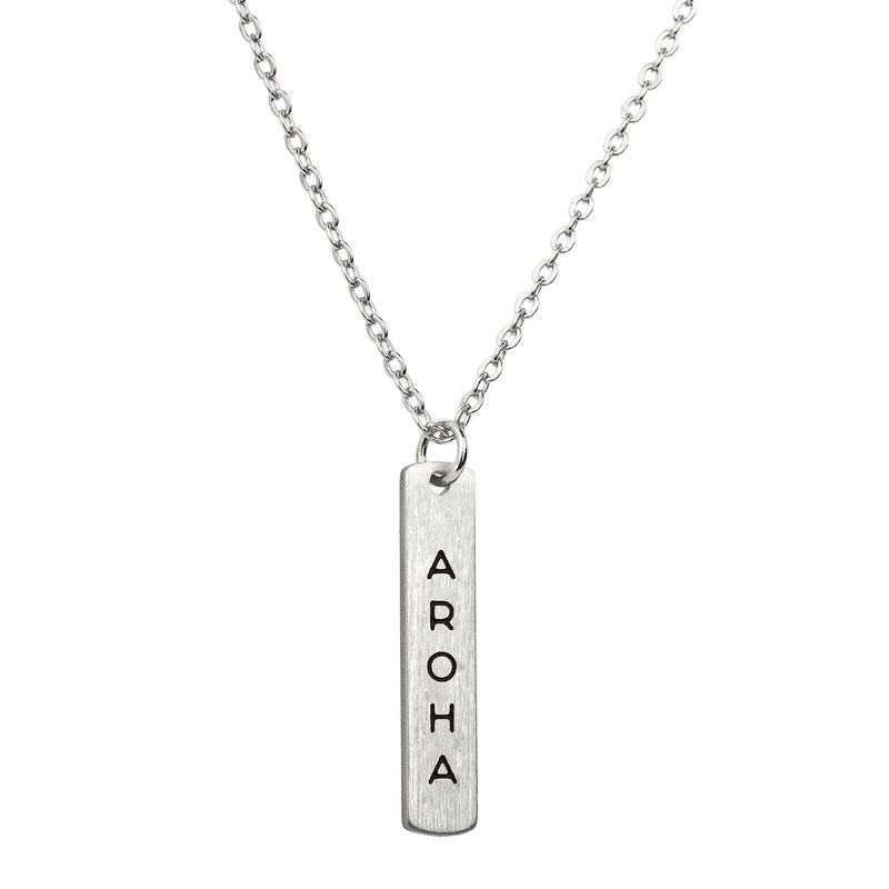 Little Taonga Te Reo Aroha Necklace - Silver image number 0