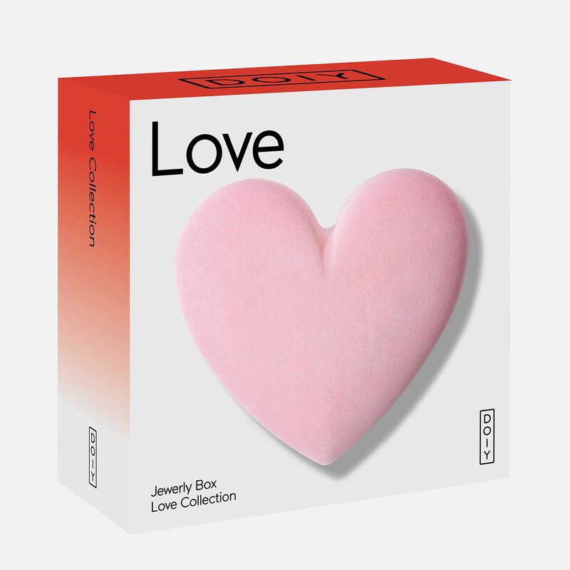 DOIY Love Velvet Storage Box Pink image number 2