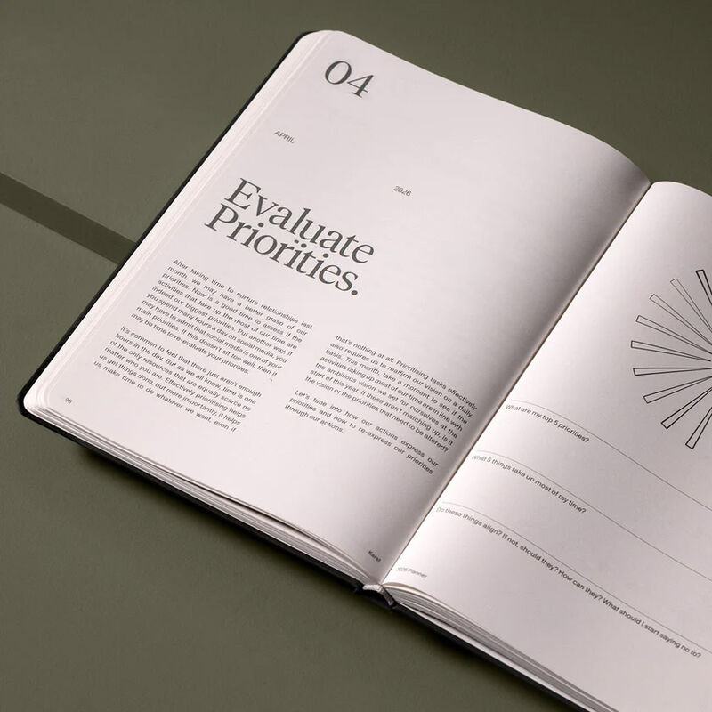 Karst Stone Paper Flow A5 Hard Cover Daily Planner 2 Volume Set 2026 image number 3