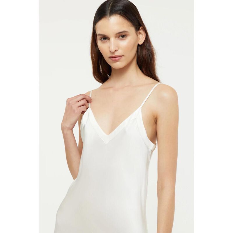 Ginia Silk Chemise V Neck image number 6