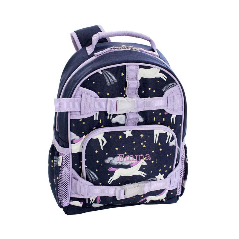 Pottery Barn Kids Mackenzie Small Backpack Night Unicorn Gid image number 0
