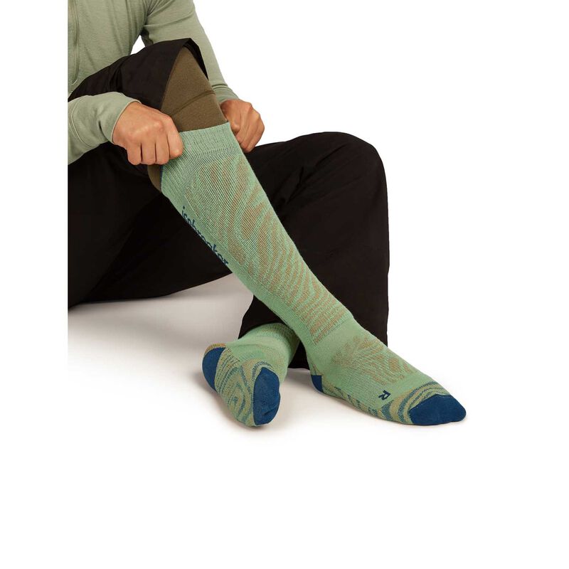 Icebreaker M Merino Blend Ski+ Medium OTC Mountain Contour image number 1