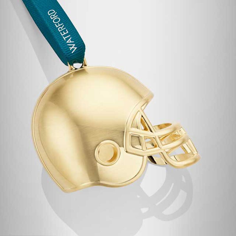 Waterford Football Helmet Golden Ornament image number 2
