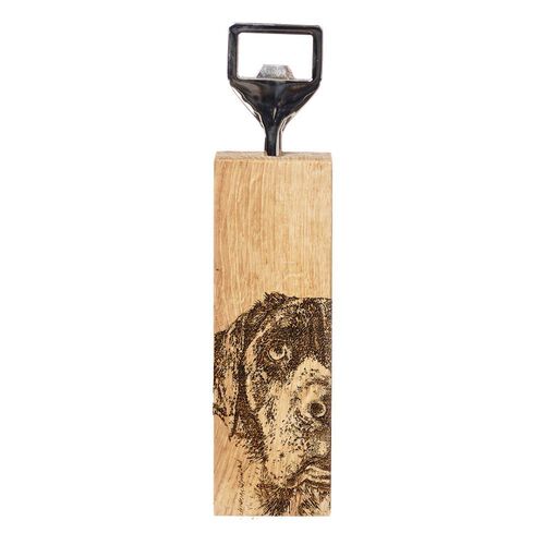 Selbrae House Oak Bottle Opener - Labrador