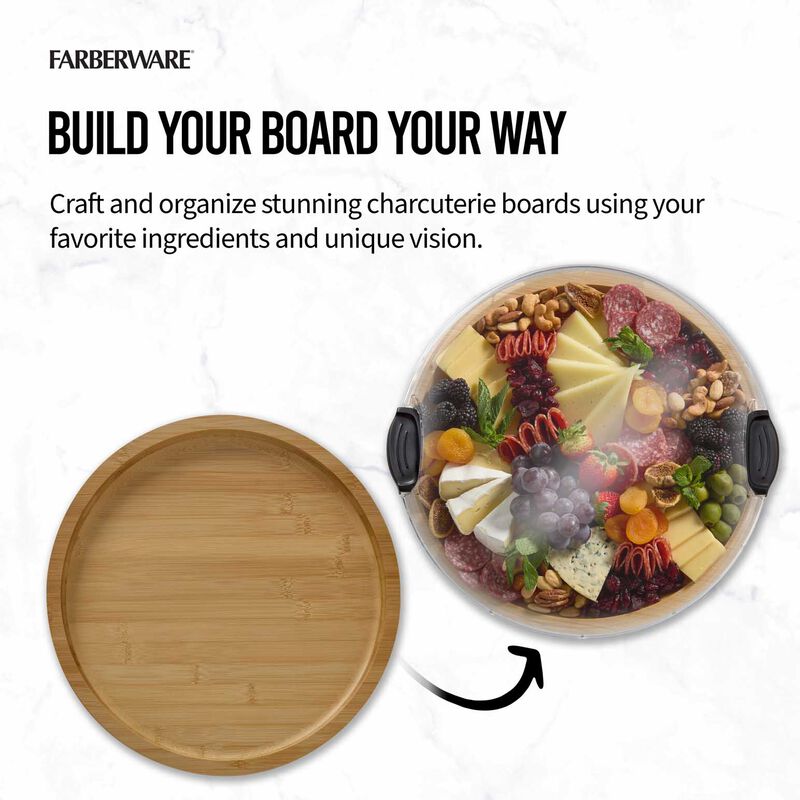 Farberware Build-A-Board Bamboo Round Board 35.5cm image number 2