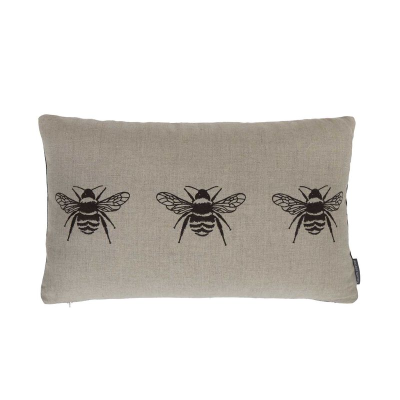Wallace Cotton Bee Trio Embroidered Rectangle Cushion Cover image number 0
