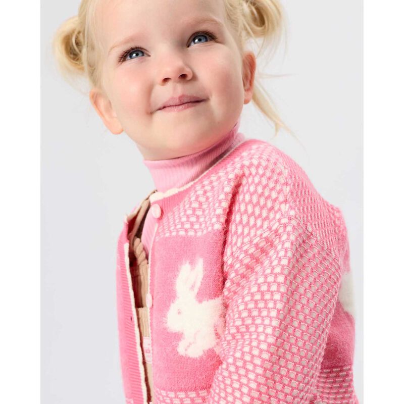 Goldie + Ace Bunny Knit Cardigan 1-2Y image number 2