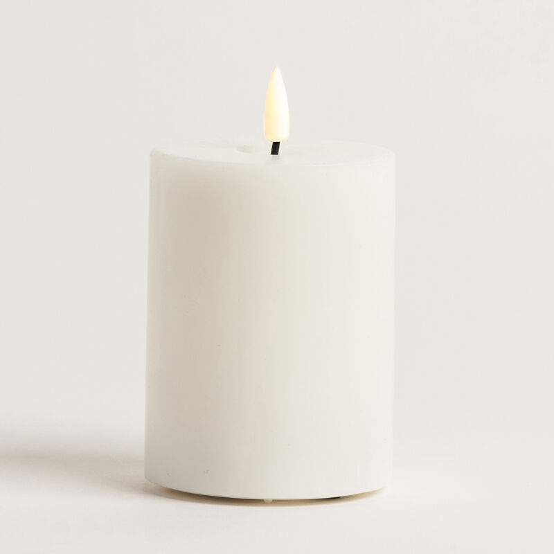 Stellar Haus White Pillar Indoor LED Candle With Timer  15x10cm image number 1